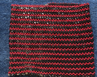 Tube Top Red and Black Sequins Vintage 70's