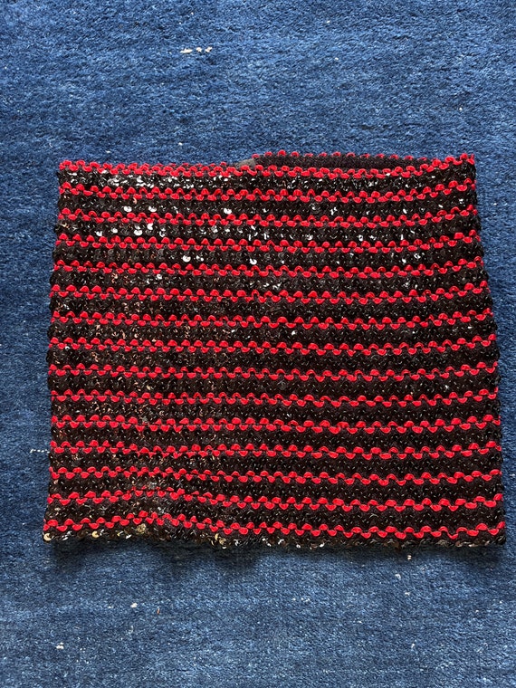 Tube Top Red and Black Sequins Vintage 70's