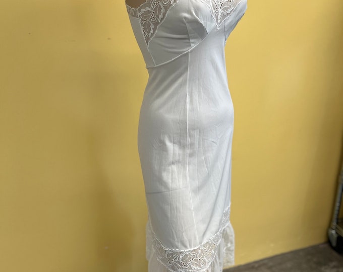 Slip White With Lace Vintage Foundation Garment Etsy