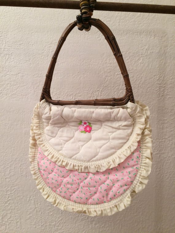 Vintage Purse Strawberry Shortcake Style Pink and… - image 10