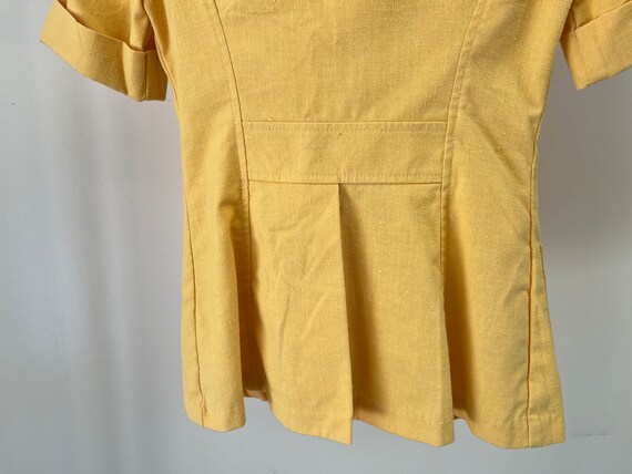 Bright Yellow two piece suit Women's size 8 Vinta… - image 7