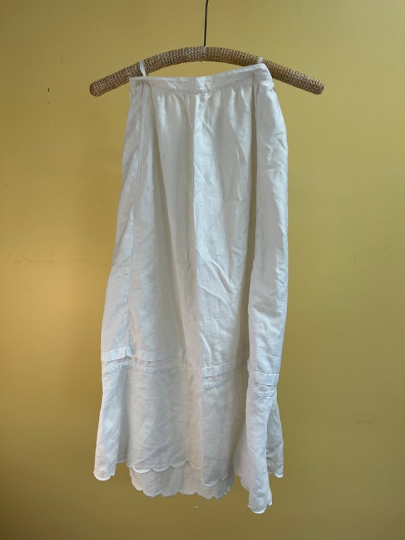 Victorian Half Slip White Cotton Edwardian Undergarme… Gem