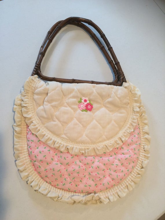 Vintage Purse Strawberry Shortcake Style Pink and… - image 5