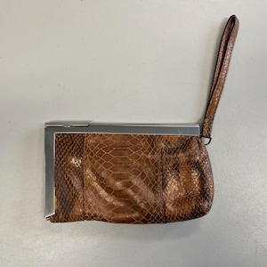 Cartera de mano de piel de serpiente de Calvin Klein, años 80