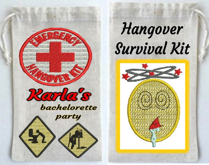 Hangover Kit With Supplies, Recovery Kit, Bachelorette Kit