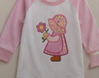 Sunbonnet Sue Doll 8, machine embroidery Applique,4 sizes,8 formats(dst,exp,jef,hus,pes,vip,vp3,xxx),instant download,1 zip w/PDF