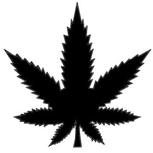 Pot Leaf SVG cut file and FCM file for scan and cut, Instant download, 1 zip file