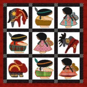 Indian Boy & Girl Set of 2 Machine Embroidery Applique,1 Design,8 ...