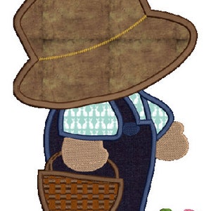 Sunbonnet Sam Easter  machine embroidery Applique designs,4 sizes,8 formats(dst,exp,jef,hus,pes,vip,vp3,xxx),instant download,1 zip w/PDF