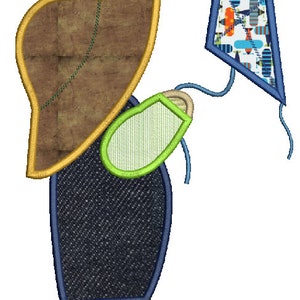 Sam Overall Bill Kite machine embroidery Applique design,4 sizes,8 formats(dst,exp,jef,hus,pes,vip,vp3,xxx),instant download,1 zip w/PDF