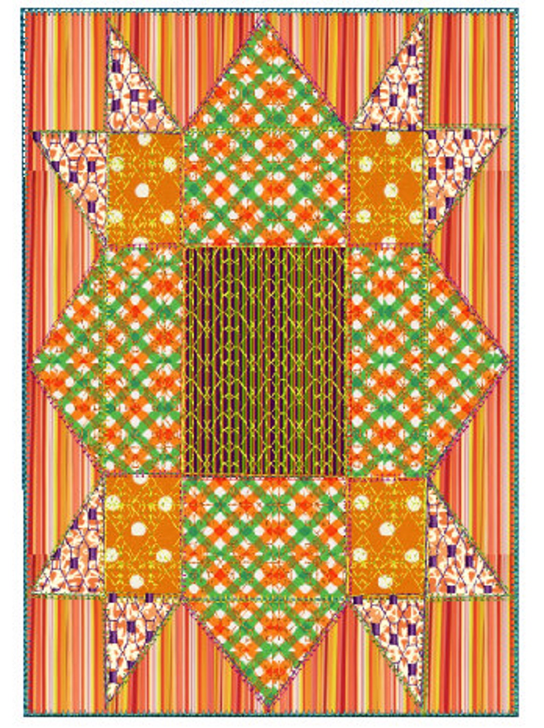 Design 8 Quilt Block Embroidery Applique Design 4 Sizes 8 Etsy