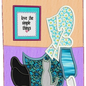 Sunbonnet Sue Doll 8, machine embroidery Applique,4 sizes,8 formats(dst,exp,jef,hus,pes,vip,vp3,xxx),instant download,1 zip w/PDF