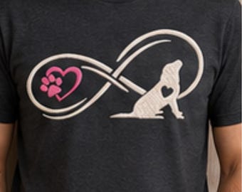 Infinity Labrador machine embroidery,4 sizes,8 formats(dst,exp,jef,hus,pes,vip,vp3,xxx),instant download,1 zip &pdf