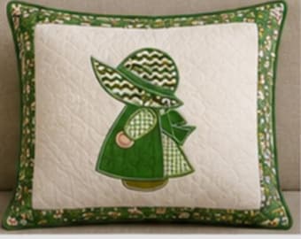 Sunbonnet Sue girl5 machine embroidery Applique design,4 sizes,8 formats(dst,exp,jef,hus,pes,vip,vp3,xxx),instant download,1 zip w/PDF
