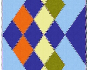 Fish quilt block embroidery Applique design, 3 sizes, 8 formats(dst,exp,jef,hus,pes,vip,vp3,xxx),instant download, 1 zip file with PDF