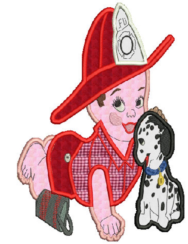 Baby Future Fireman Machine Embroidery Applique 4 Sizes 8 Etsy