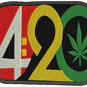 MJ 420 Love patch, Machine embroidery,5 sizes,8 formats(dst,hus,exp,jef,pes,vip,vp3,xxx), instant download,1 zip file w/pdf