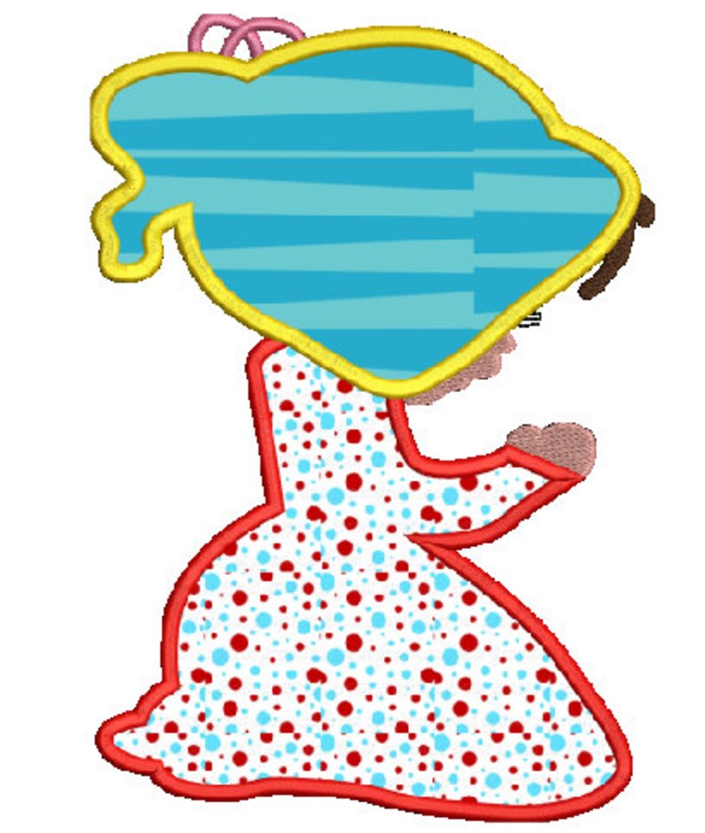 Set 14 designs Little Girl Applique Machine Embroidery 4 Etsy