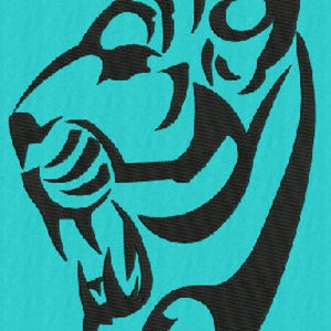 Tiger design4 outline  embroidery design, 4 sizes, 8formats(dst,exp,hus,jef,pes,vip,sew,xxx), instant download,1 zip file