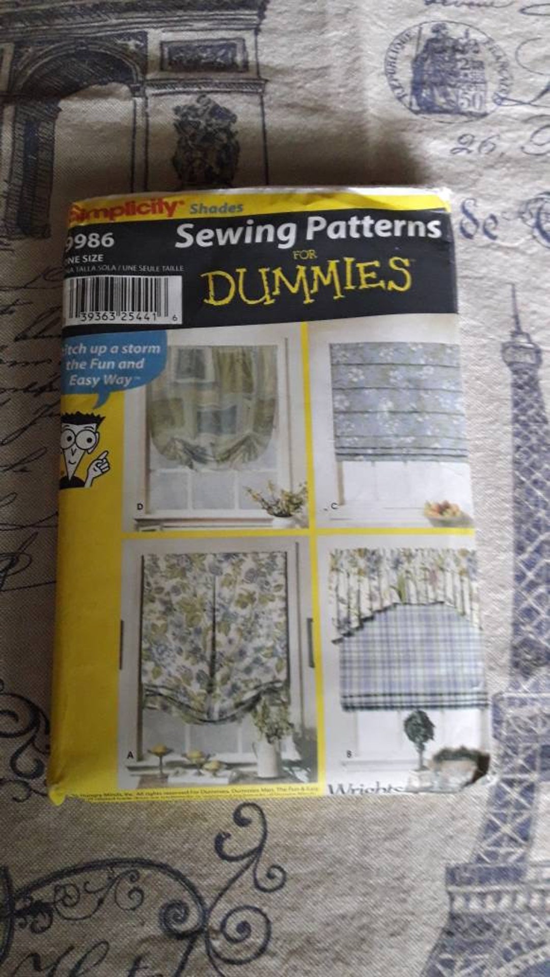 Simplicity 9986 Sewing For Dummies Window Shade Treatments Valance