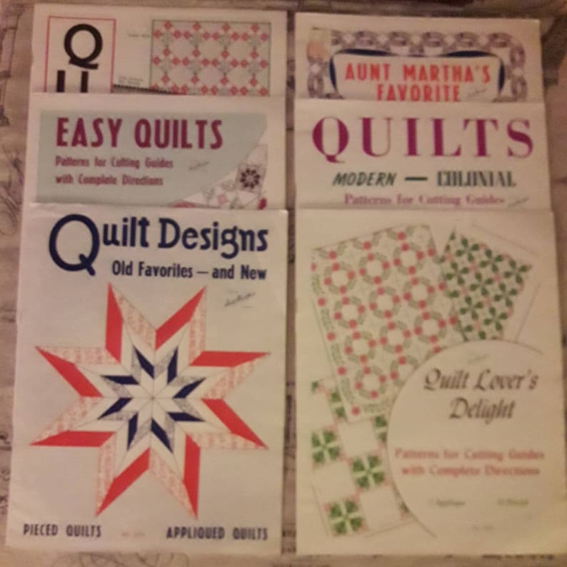 Vintage Lot Of Aunt Martha#39;s Quilting Creation Magazines. Vintage Lot Of Aunt Martha#39;s Quilting Creation Magazines.
