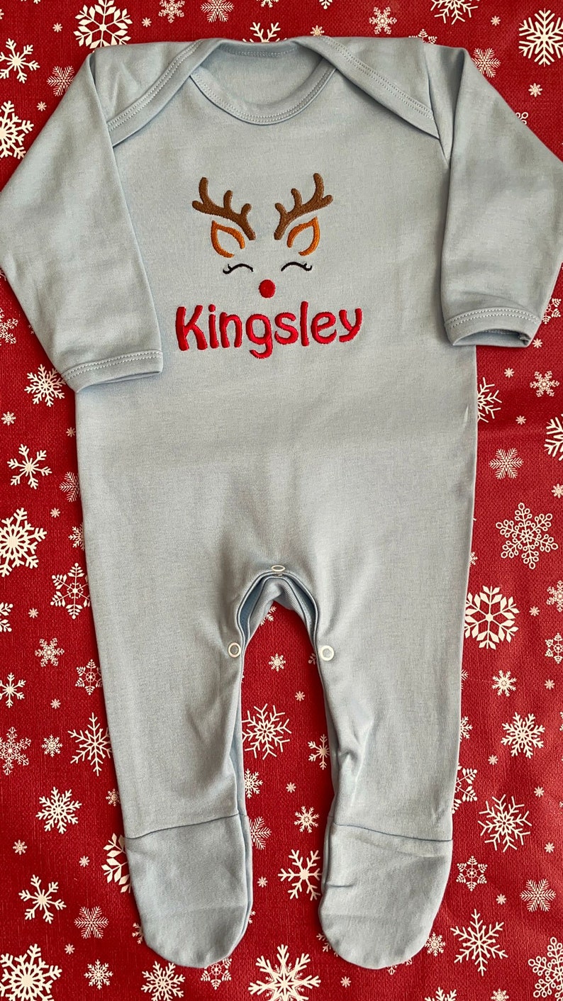 Christmas Pyjamas Embroidered & Personalised With Name. Etsy UK