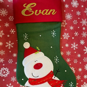 Personalised Christmas Stocking Embroidered / Printed Name Stockings Christmas 2022, Luxury , 40cm Long , Xmas Sock image 7