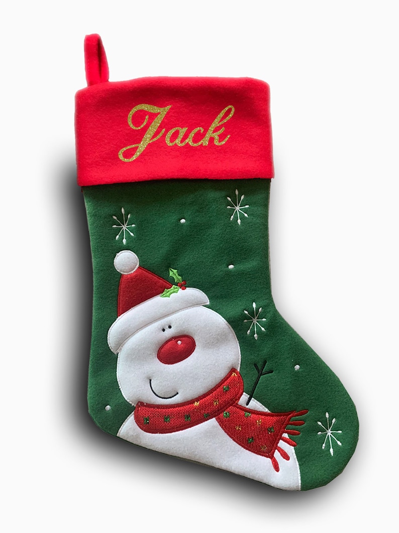 Personalised Christmas Stocking Embroidered / Printed Name Etsy UK