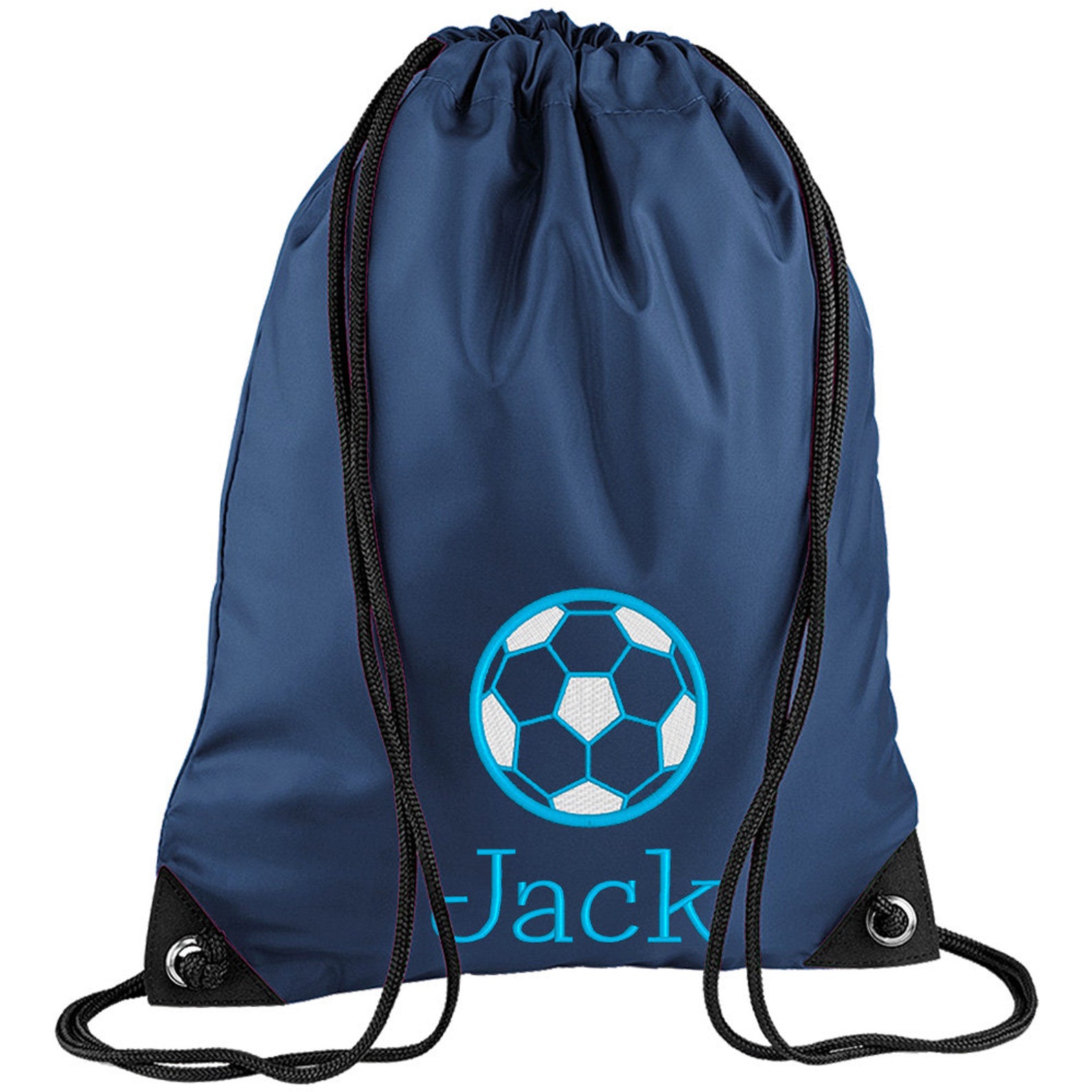Embroidered Football Personalised PE Bag Kit Bag Drawstring Etsy
