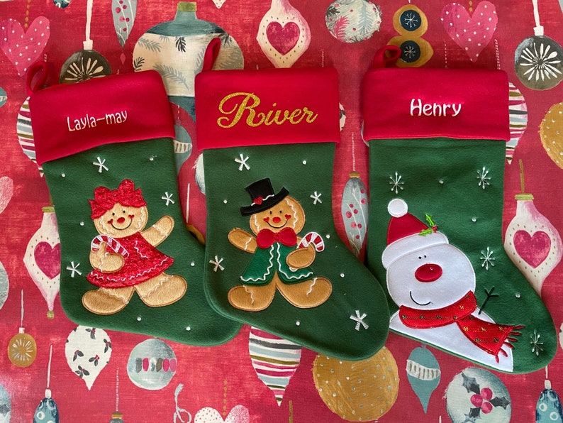 Personalised Christmas Stocking Embroidered / Printed Name Stockings Christmas 2022, Luxury , 40cm Long , Xmas Sock image 10