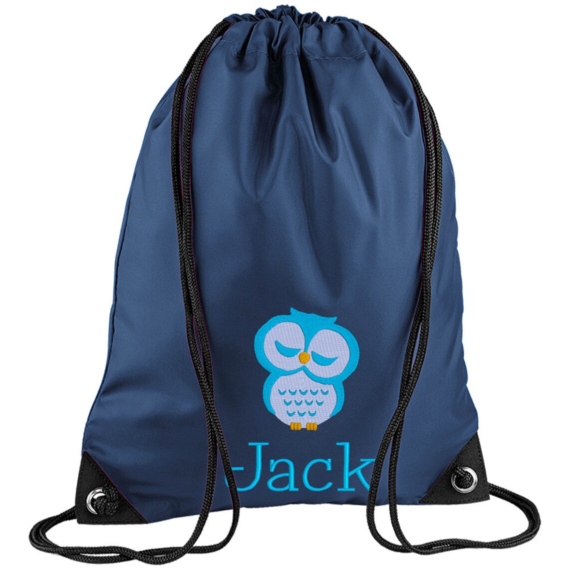 Embroidered Owl Personalised PE Bag Kit Bag Drawstring Bag Etsy