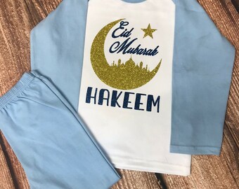 Personalised Printed Sparkly Pyjamas - Eid Mubarak