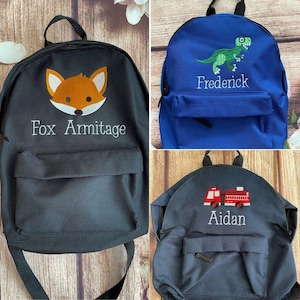 Embroidered Mini Backpack: Personalised Nursery Rucksack