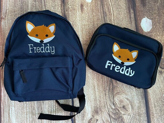 Matching Set Pre School Bag Lunch Box Personalised With