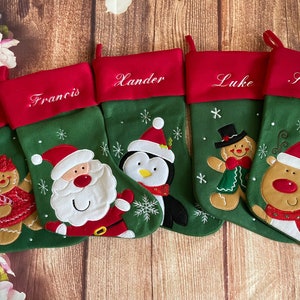 Personalised Christmas Stocking Embroidered / Printed Name Stockings Christmas 2022, Luxury , 40cm Long , Xmas Sock image 5