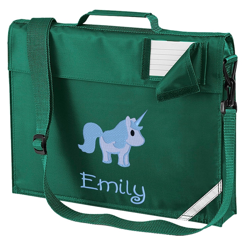 Unicorn Personalised Book Bag Embroidered Junior Bookbag with Etsy