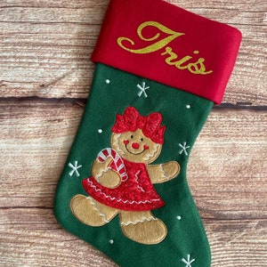 Personalised Christmas Stocking Embroidered / Printed Name Stockings Christmas 2022, Luxury , 40cm Long , Xmas Sock image 6