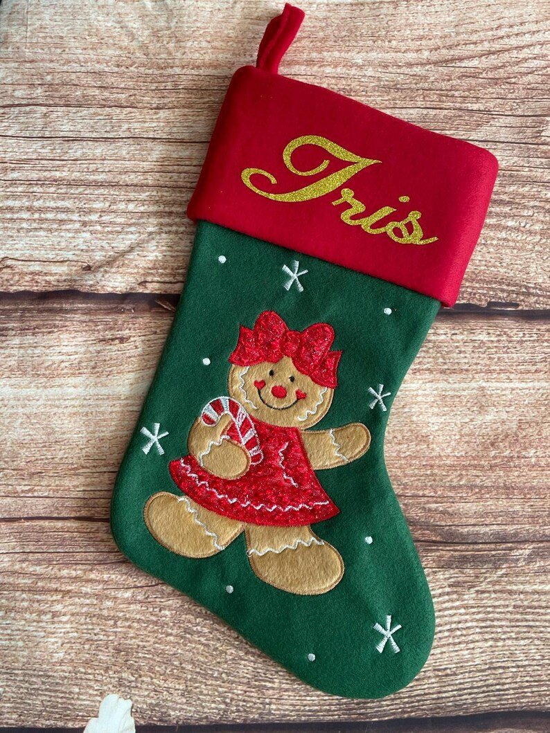 Personalised Christmas Stocking Embroidered / Printed Name Stockings Christmas 2022, Luxury , 40cm Long , Xmas Sock image 6