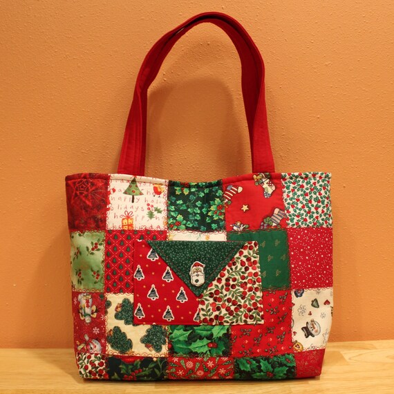 Quilted Tote Bag Christmas Etsy