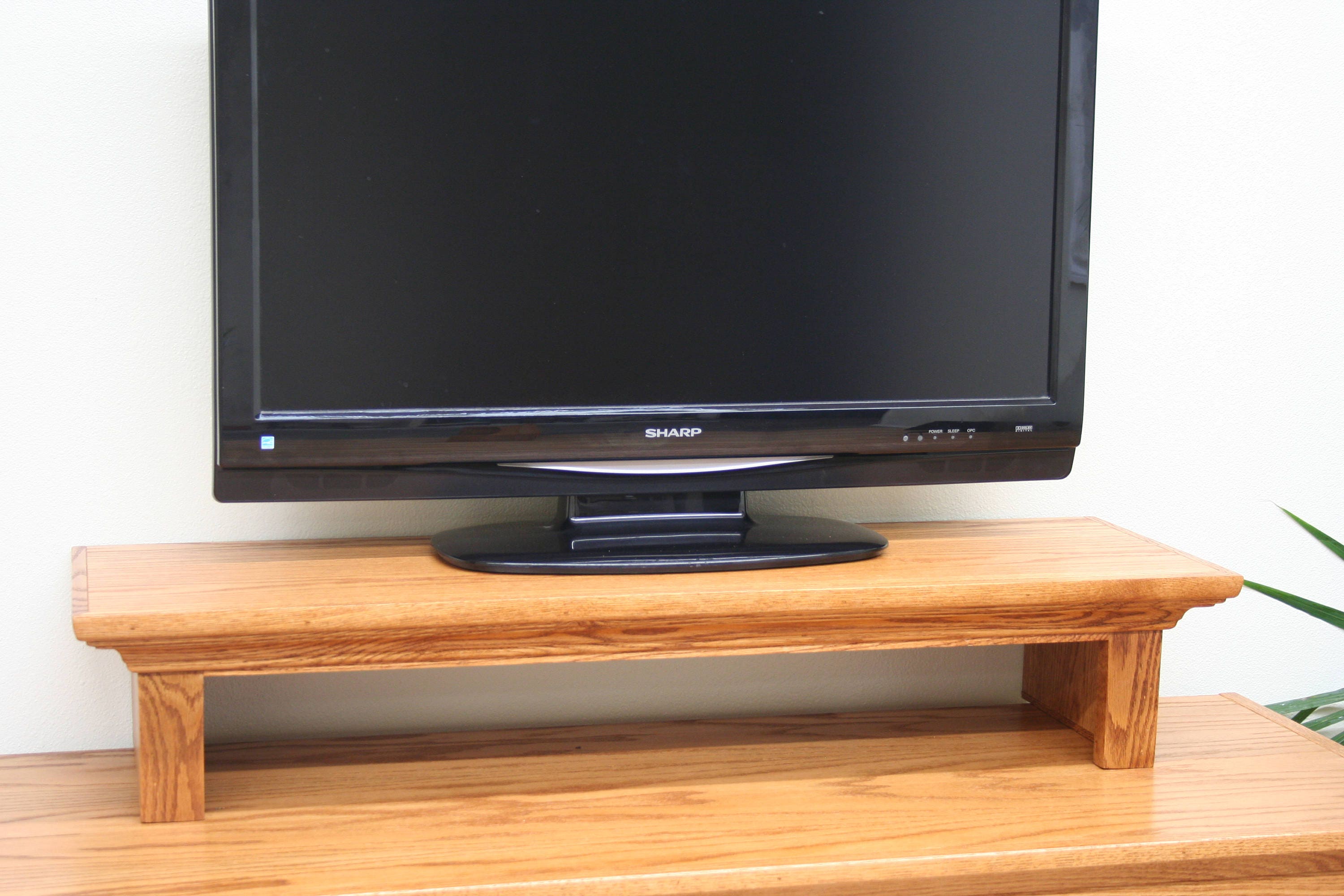 Traditional Furniture Oak TV Riser Stand Crown Molding Style - Etsy