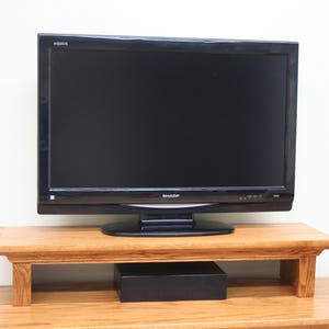 Traditional Furniture Oak TV Riser Stand Crown Molding Style in MEDIUM ...