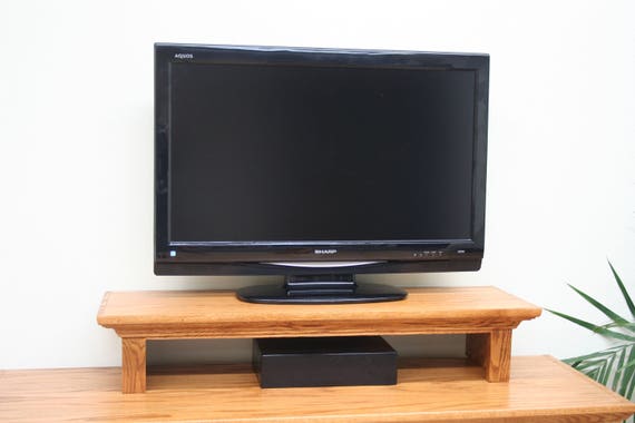 Traditional Furniture Oak TV Riser Stand Crown Molding Style | Etsy