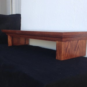 Traditional Furniture Oak TV Riser Stand Crown Molding Style in MEDIUM ...