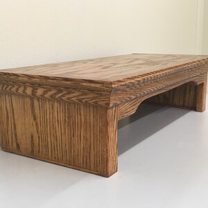 Traditional Oak Style TV Riser Stand with Medium Finish image 5