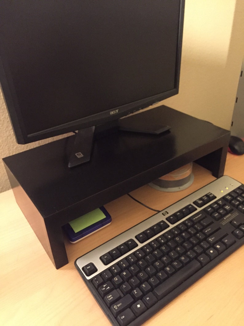 21 Wide TV or Computer Monitor Stand in Red Birch Wood Etsy