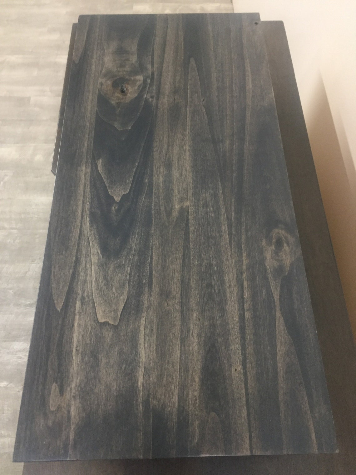 TV Riser Stand Solid Rustic Wood With Pillar Footing in Slate | Etsy