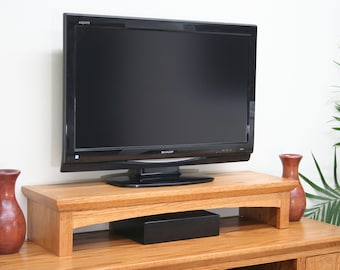 TV Riser Stand in Shaker Style with Country Medium Finish (or Choose other Finish) By Udecorit