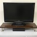 TV Riser Stand Solid Rustic Wood With Pillar Footing in Slate - Etsy