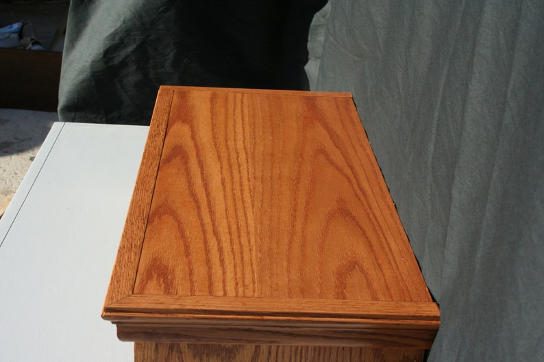 Traditional Oak Style TV Riser Stand with Medium Finish image 8