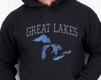 Great Lakes Hoodie, Michigan Sweatshirt Salt Free Lake Michigan Gifts Great Lakes Sweatshirt Up North Hoodie Michigan Apparel